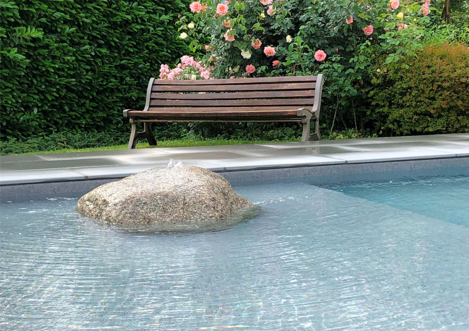 Piscina a skimmer con spiaggetta e telo TOUCH PRESTIGE.